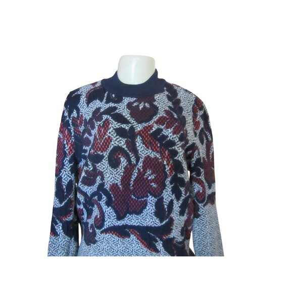 Tory Burch Floral Textured Knit Sweater Size Medium - Picture 3 of 7